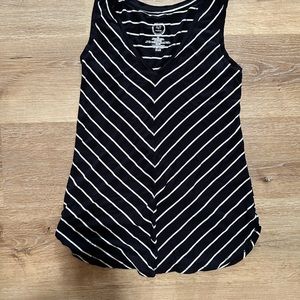 Maurices XS black and white striped sleeveless top